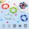 180PCS Silicone Lentil Beads, 12mm Silicone Abacus Focal Beads Bulk Colorful DIY Loose Beads for Bracelet Necklace Crafts Pen Making(Black)…